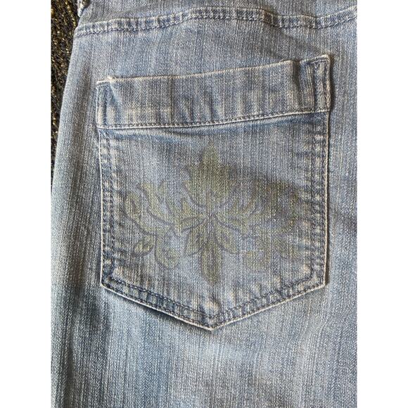 Chico's Jeans Womens Sz 2 Blue Light Wash Denim platinum Straight Leg Stretch - Picture 7 of 7